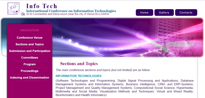 30th Anniversary International Conference on Information Technologies
