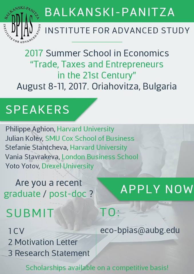 BPIAS 2017 Summer School of Economics