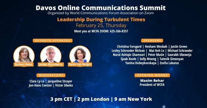 Davos Online Communications Summit on Zoom