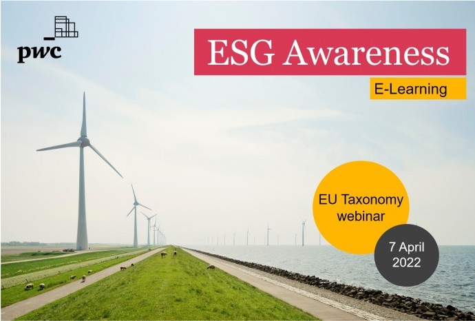 „EU Taxonomy in practice-eligibility of economic activities“ online workshop, part of the ESG awareness e-learning series, by PwC’s Academy
