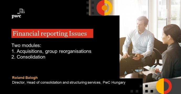 PwC’s Academy is inviting you to the Financial Reporting issues course