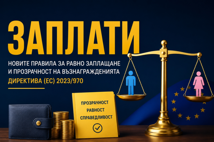 Новите правила за равно заплащане: промени в КТ и ЗЗД през 2026г.Как да променим вътрешните правила, за да съобразим изискванията на Директивата