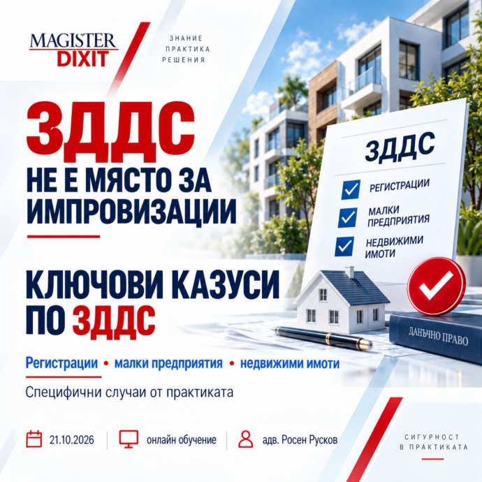 Практически ЗДДС – недвижими имоти, регистрационни режими, малки предприятия и важни казуси